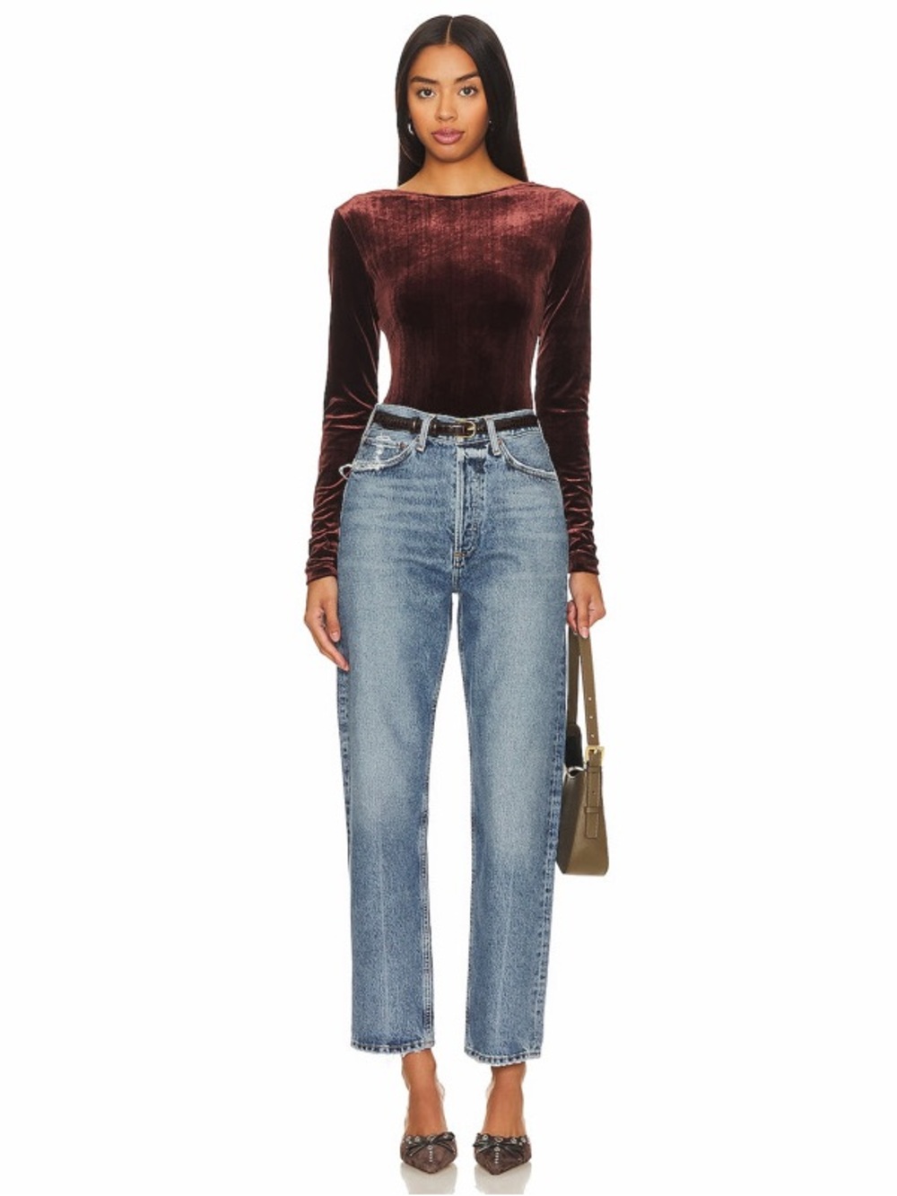 NWT Agolde 90s Mid Rise Loose Fit Jeans in Hooked Womens Size 25